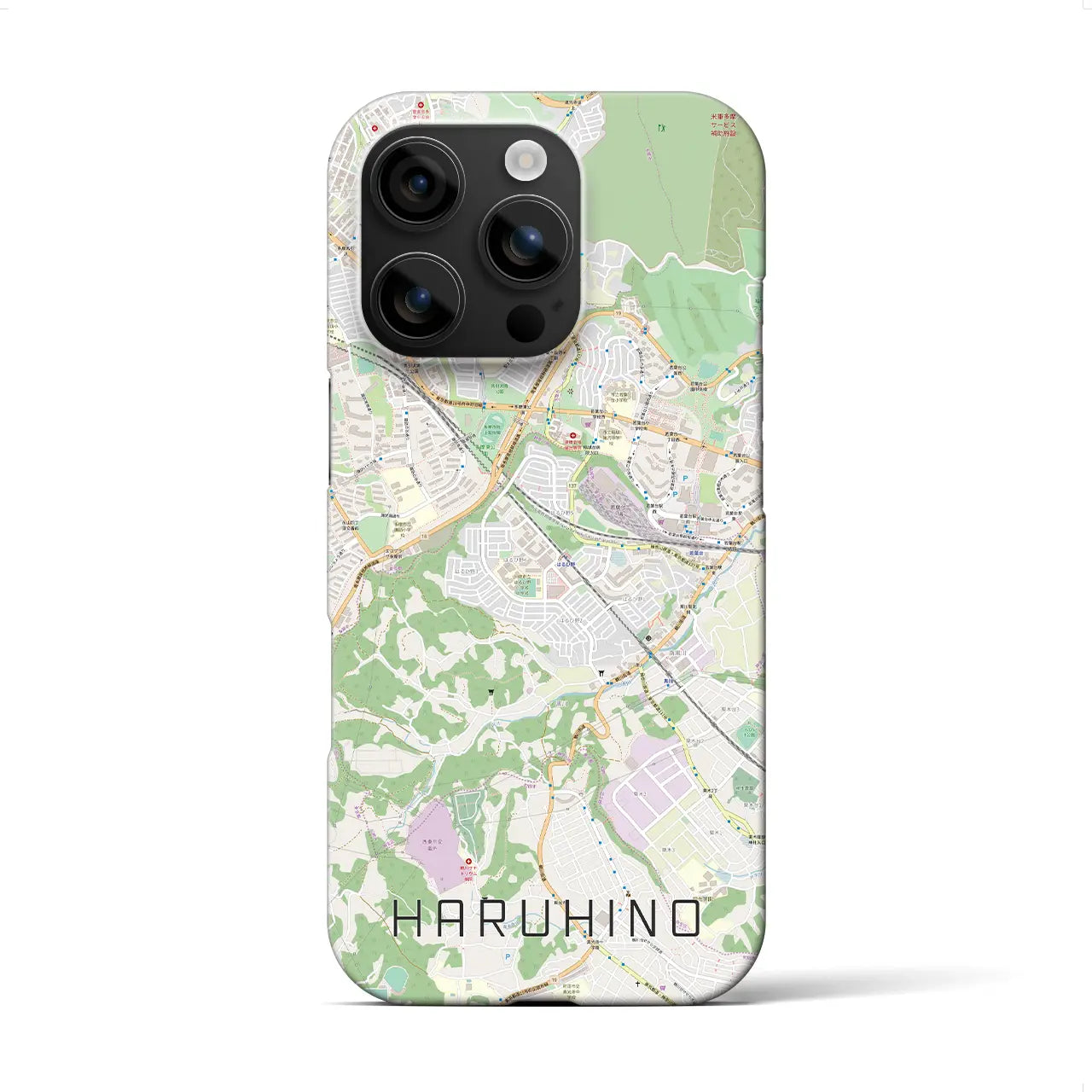 【はるひ野(神奈川県)】地図柄iPhoneケース(バックカバータイプ)