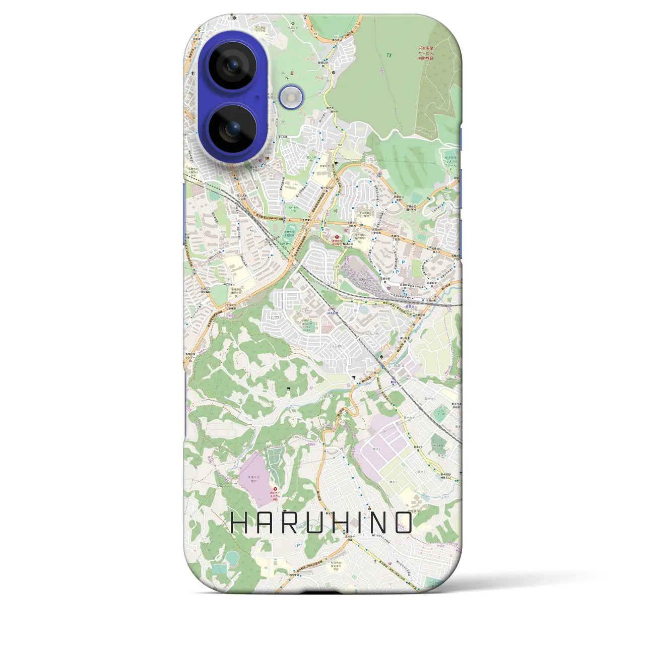 【はるひ野(神奈川県)】地図柄iPhoneケース(バックカバータイプ)ナチュラル・iPhone 16 Pro Max 用