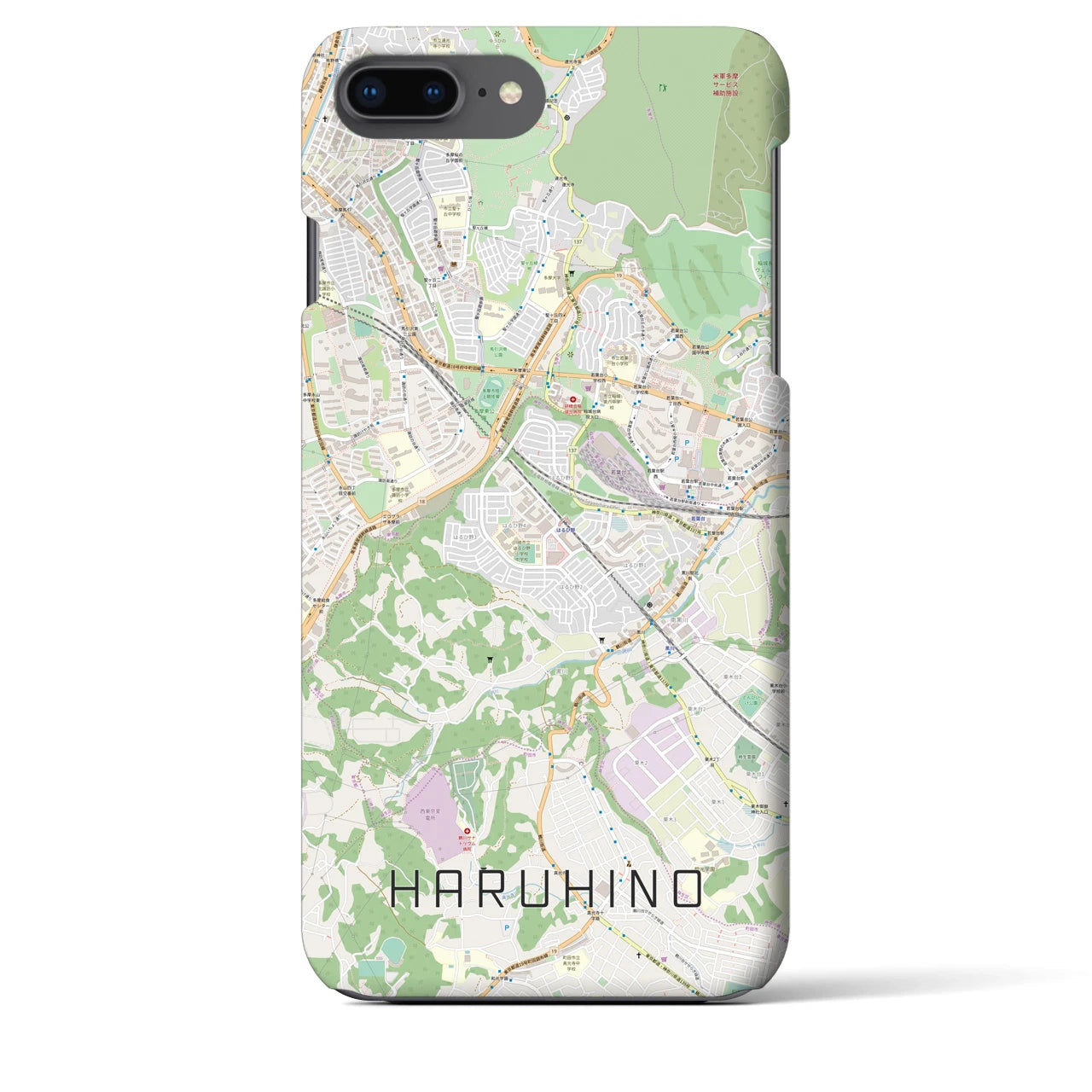 【はるひ野(神奈川県)】地図柄iPhoneケース(バックカバータイプ)