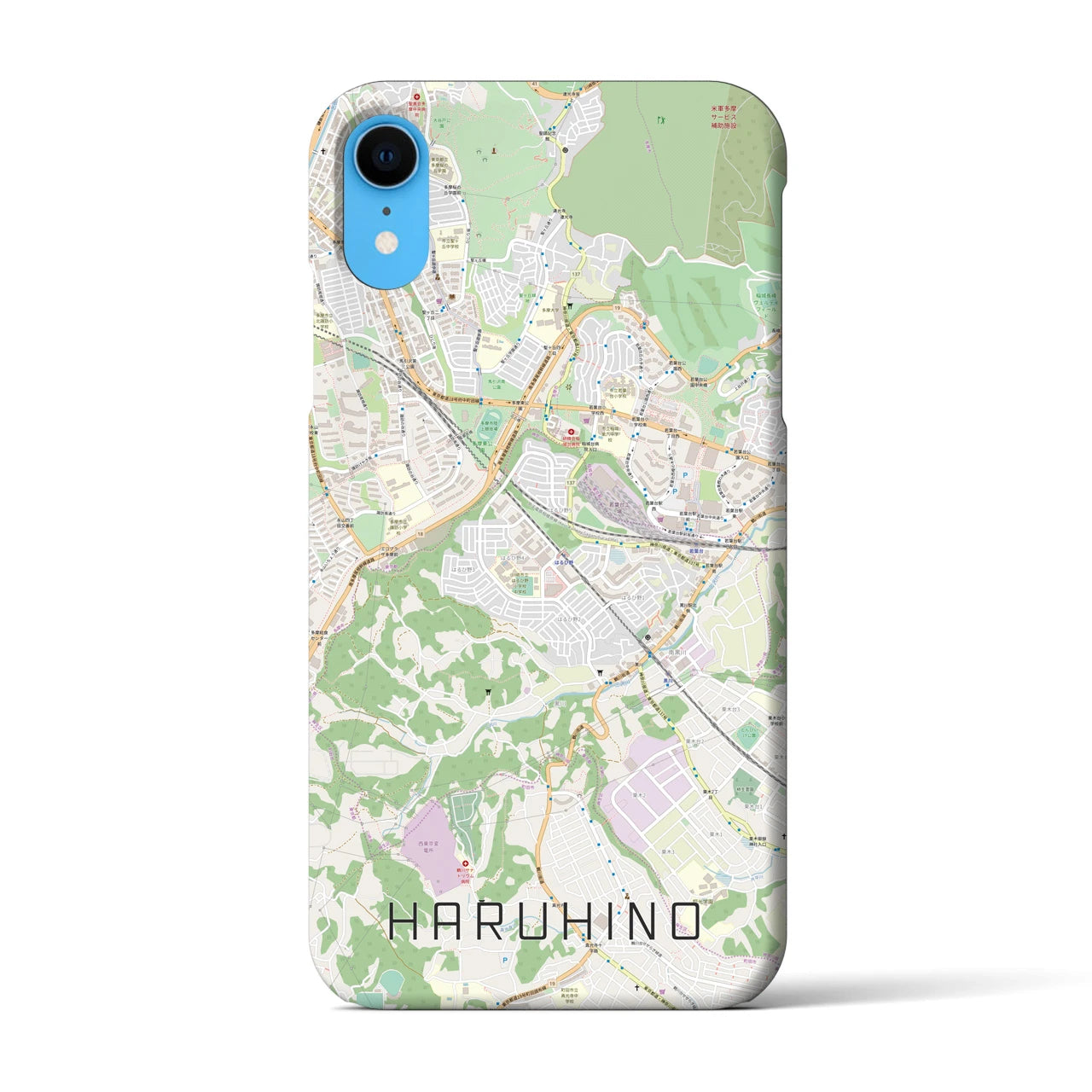 【はるひ野(神奈川県)】地図柄iPhoneケース(バックカバータイプ)