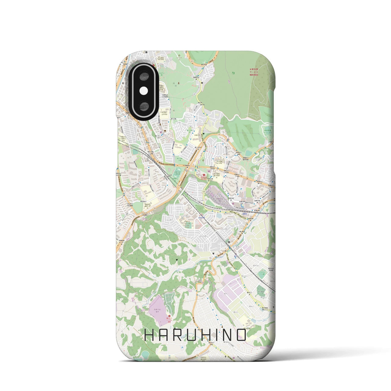 【はるひ野(神奈川県)】地図柄iPhoneケース(バックカバータイプ)