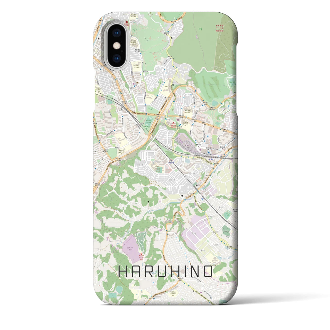 【はるひ野(神奈川県)】地図柄iPhoneケース(バックカバータイプ)