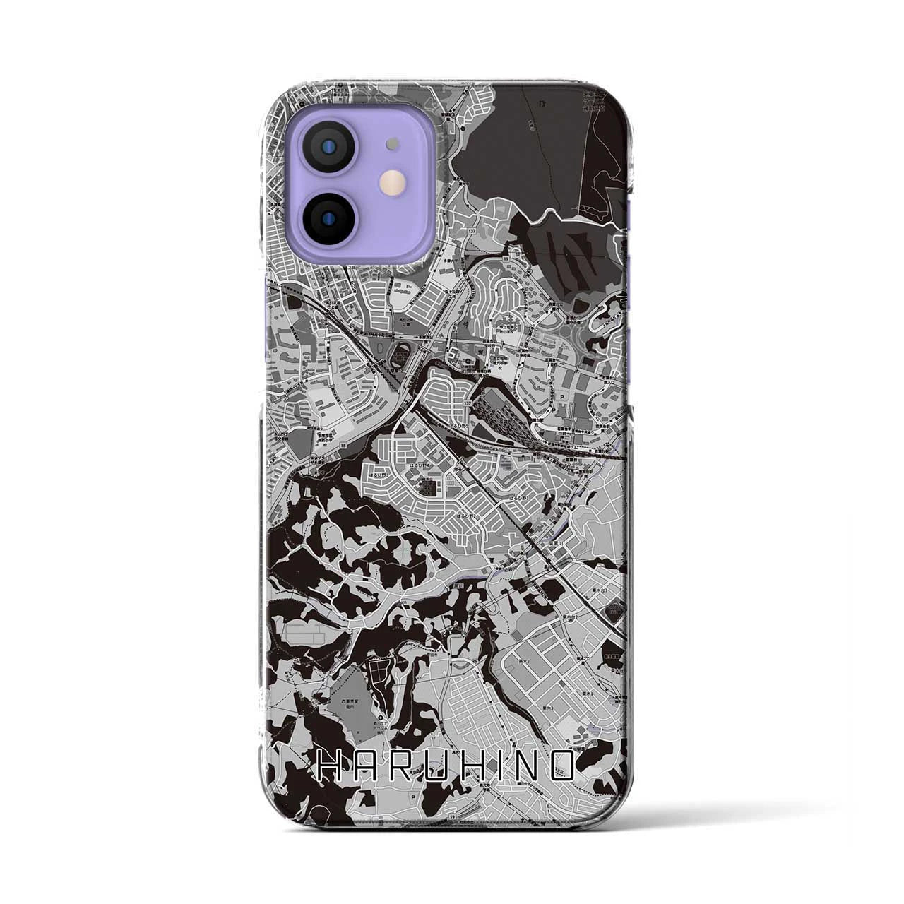 【はるひ野(神奈川県)】地図柄iPhoneケース(クリアタイプ)