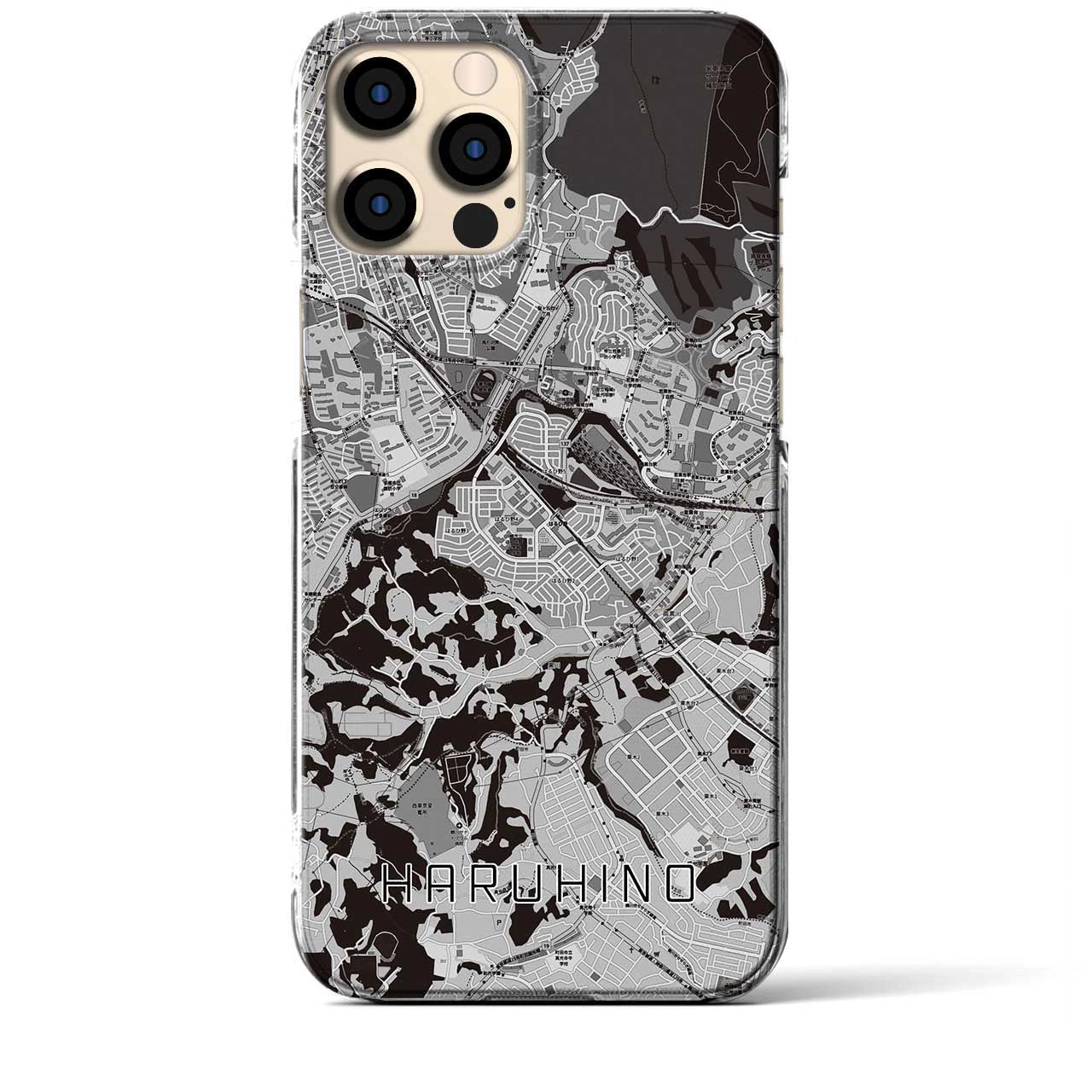 【はるひ野(神奈川県)】地図柄iPhoneケース(クリアタイプ)