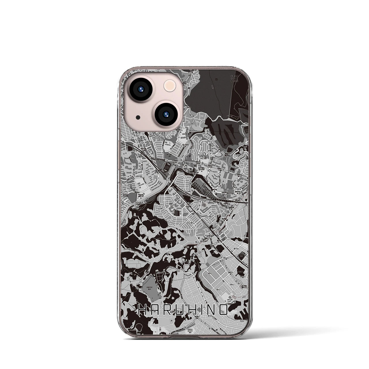 【はるひ野(神奈川県)】地図柄iPhoneケース(クリアタイプ)