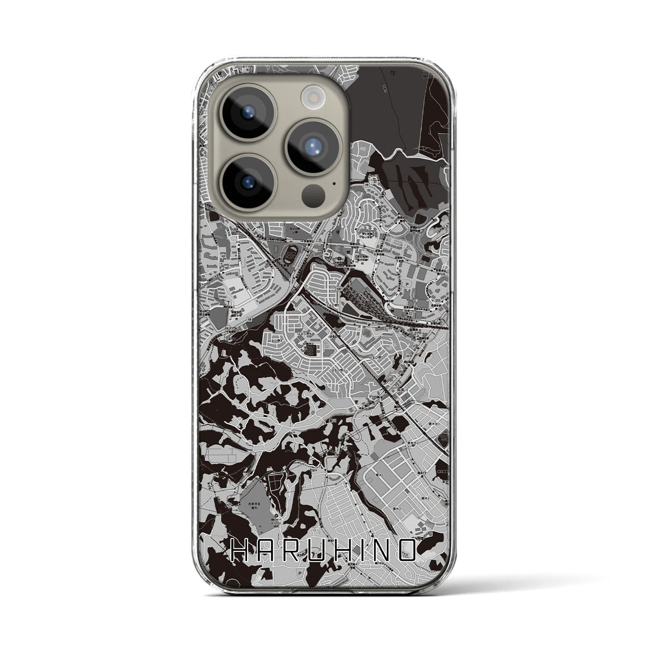 【はるひ野(神奈川県)】地図柄iPhoneケース(クリアタイプ)