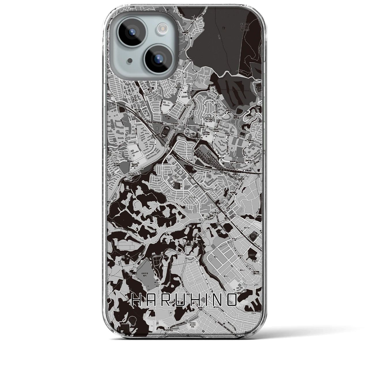 【はるひ野(神奈川県)】地図柄iPhoneケース(クリアタイプ)