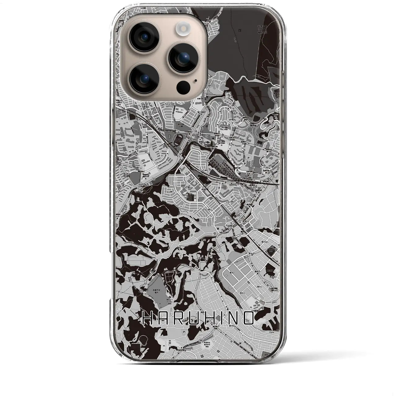 【はるひ野(神奈川県)】地図柄iPhoneケース(クリアタイプ)