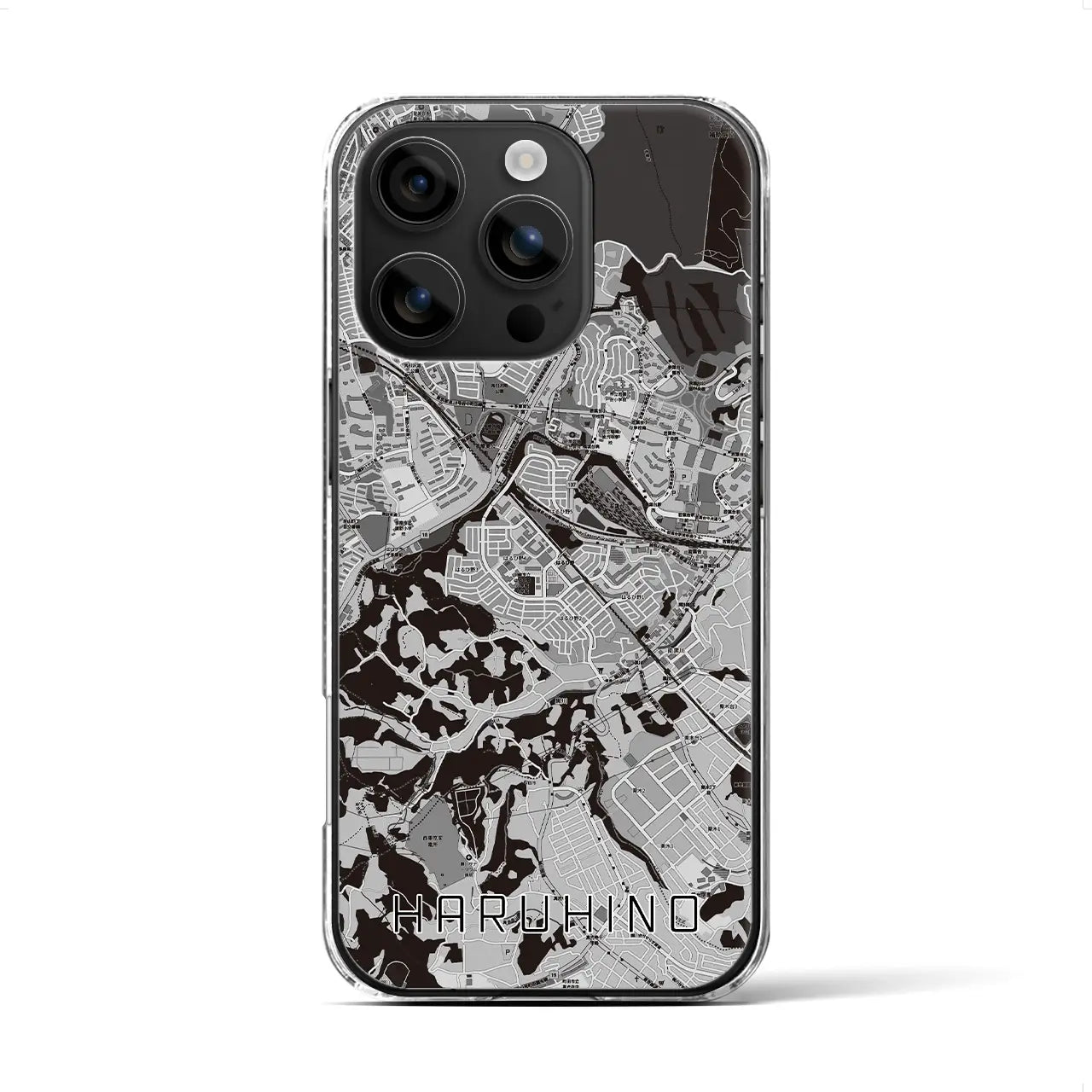 【はるひ野(神奈川県)】地図柄iPhoneケース(クリアタイプ)