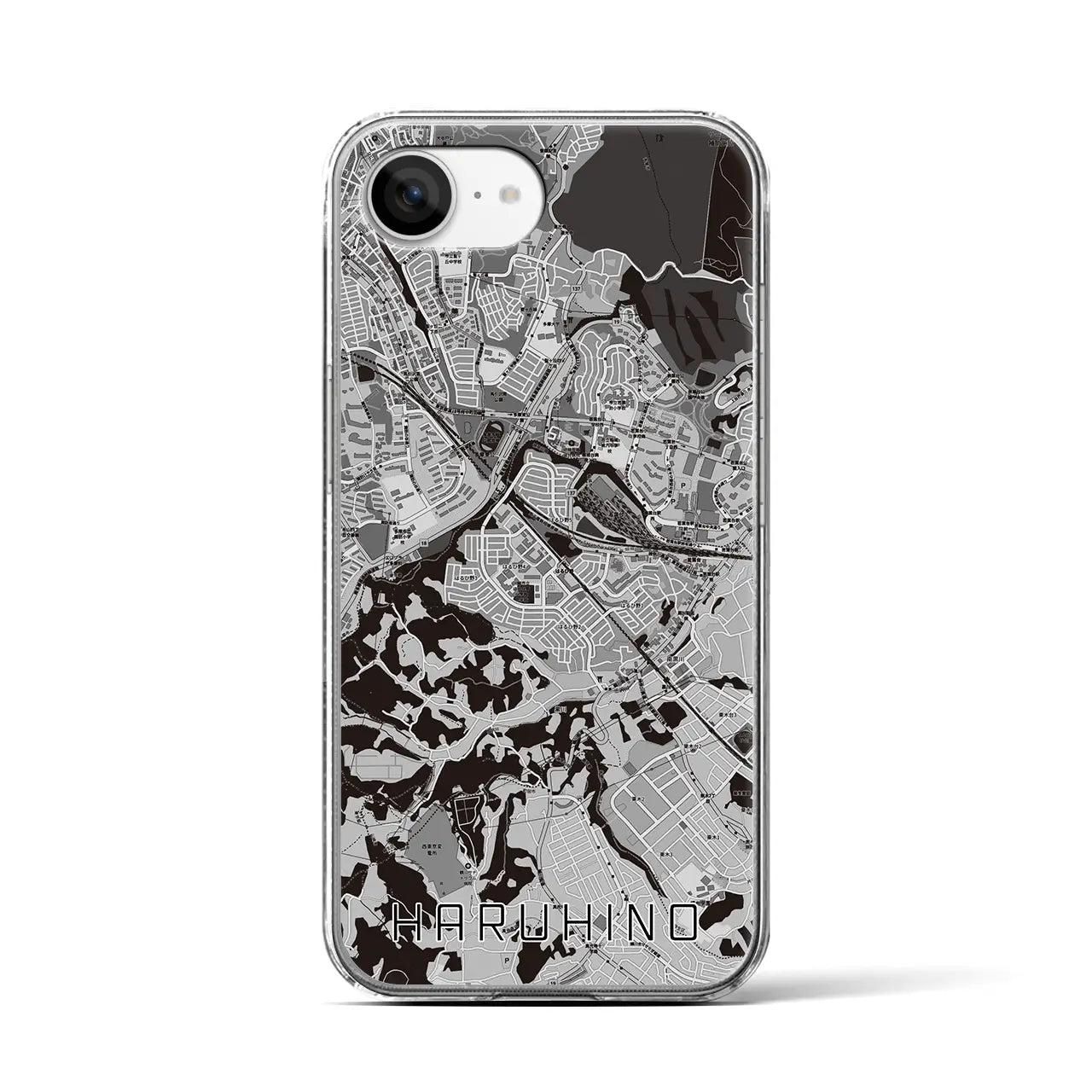 【はるひ野(神奈川県)】地図柄iPhoneケース(クリアタイプ)