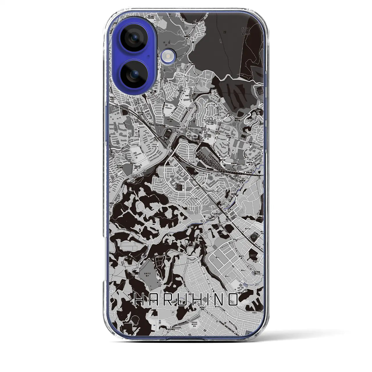 【はるひ野(神奈川県)】地図柄iPhoneケース(クリアタイプ)