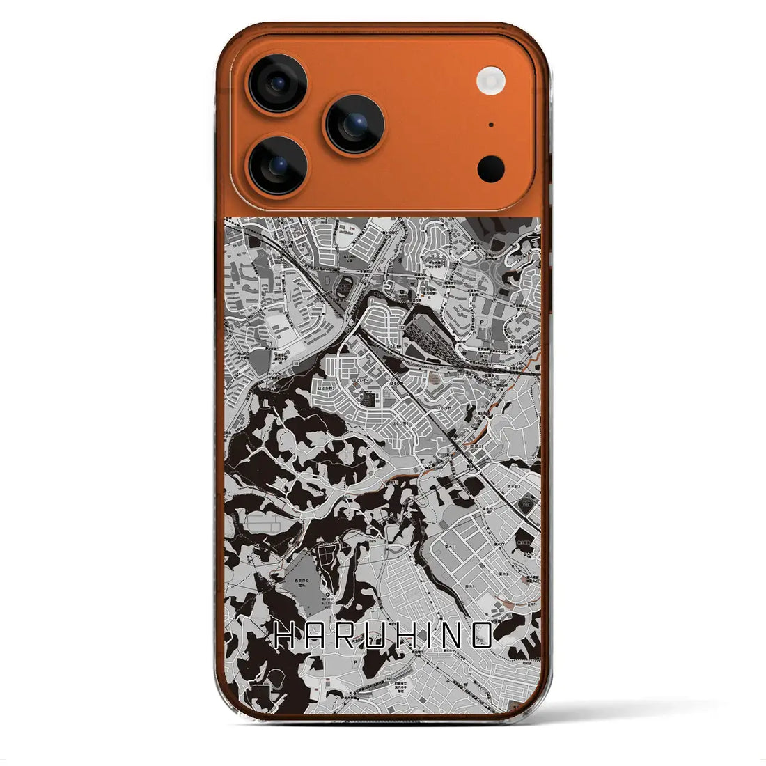 【はるひ野(神奈川県)】地図柄iPhoneケース(クリアタイプ)