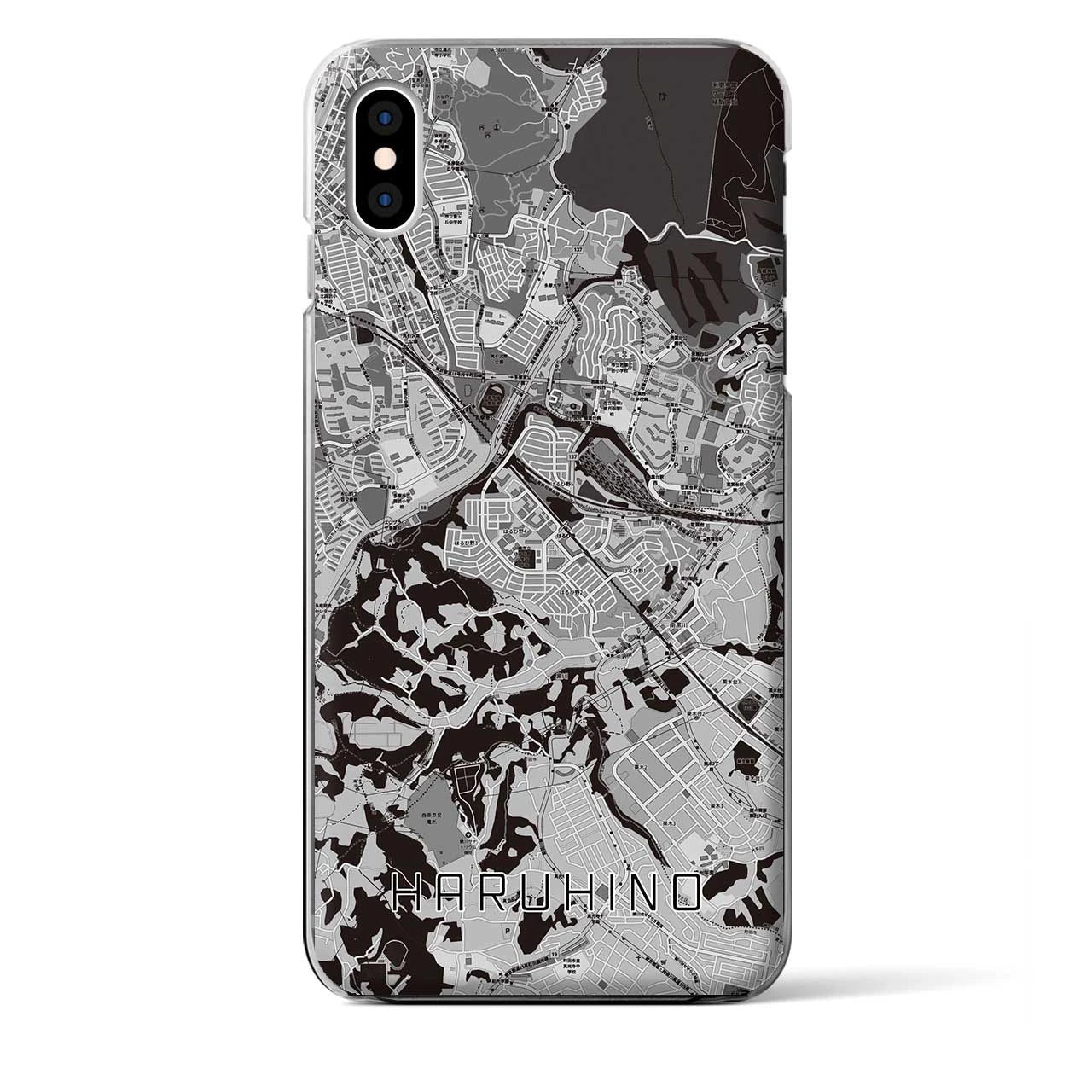 【はるひ野(神奈川県)】地図柄iPhoneケース(クリアタイプ)