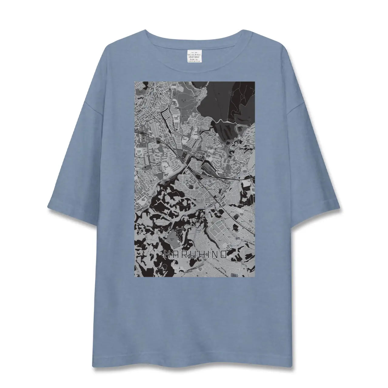 【はるひ野(神奈川県)】地図柄ビッグシルエットTシャツ