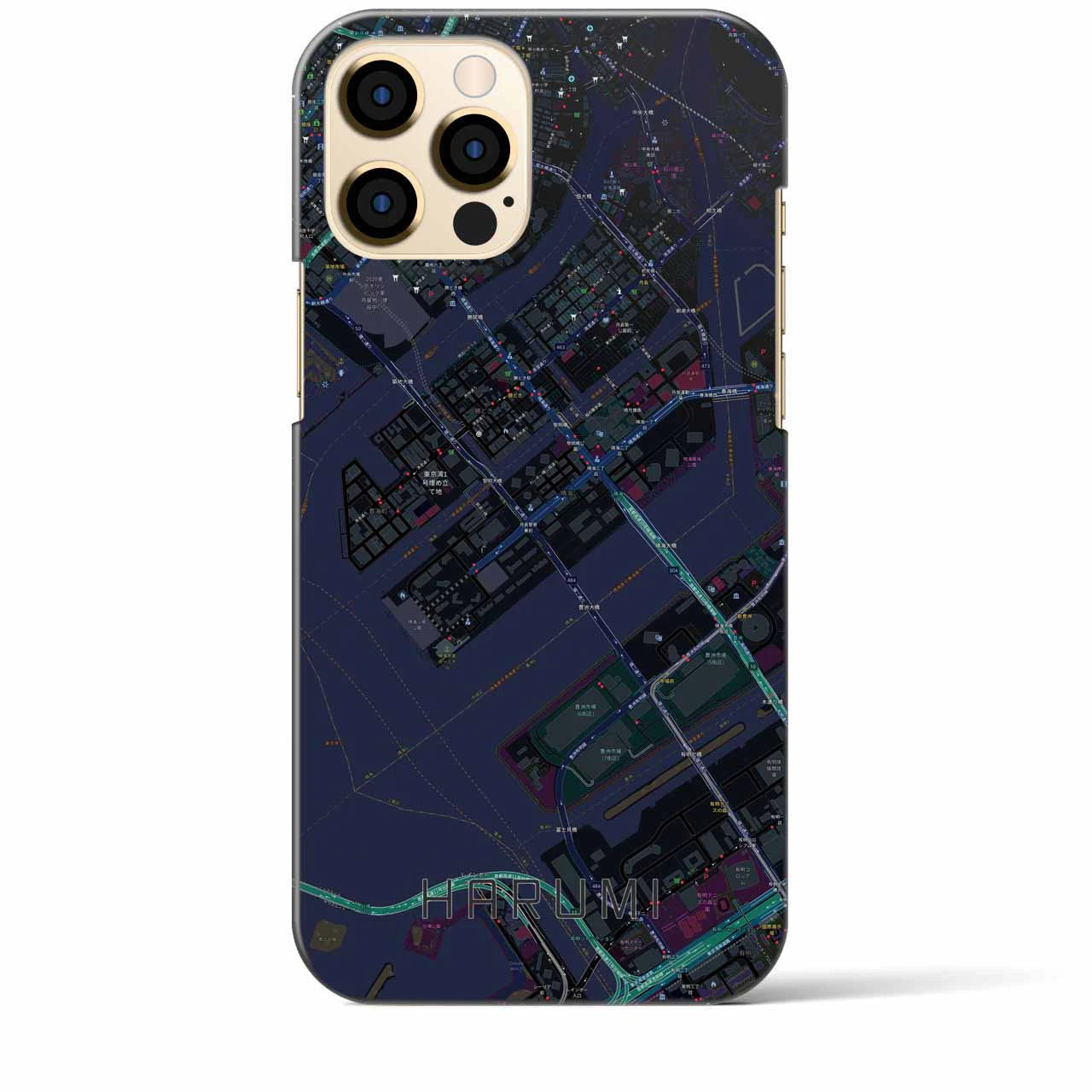 【晴海(東京都)】地図柄iPhoneケース(バックカバータイプ)
