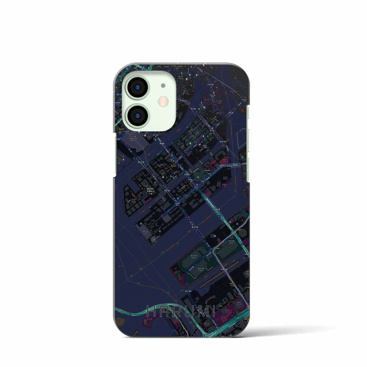 【晴海(東京都)】地図柄iPhoneケース(バックカバータイプ)