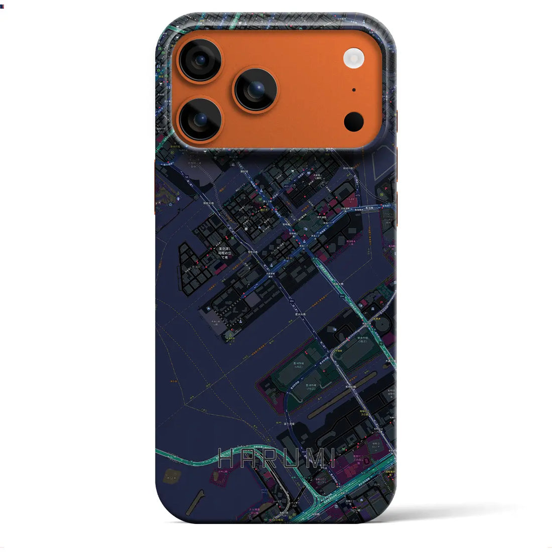 【晴海(東京都)】地図柄iPhoneケース(バックカバータイプ)