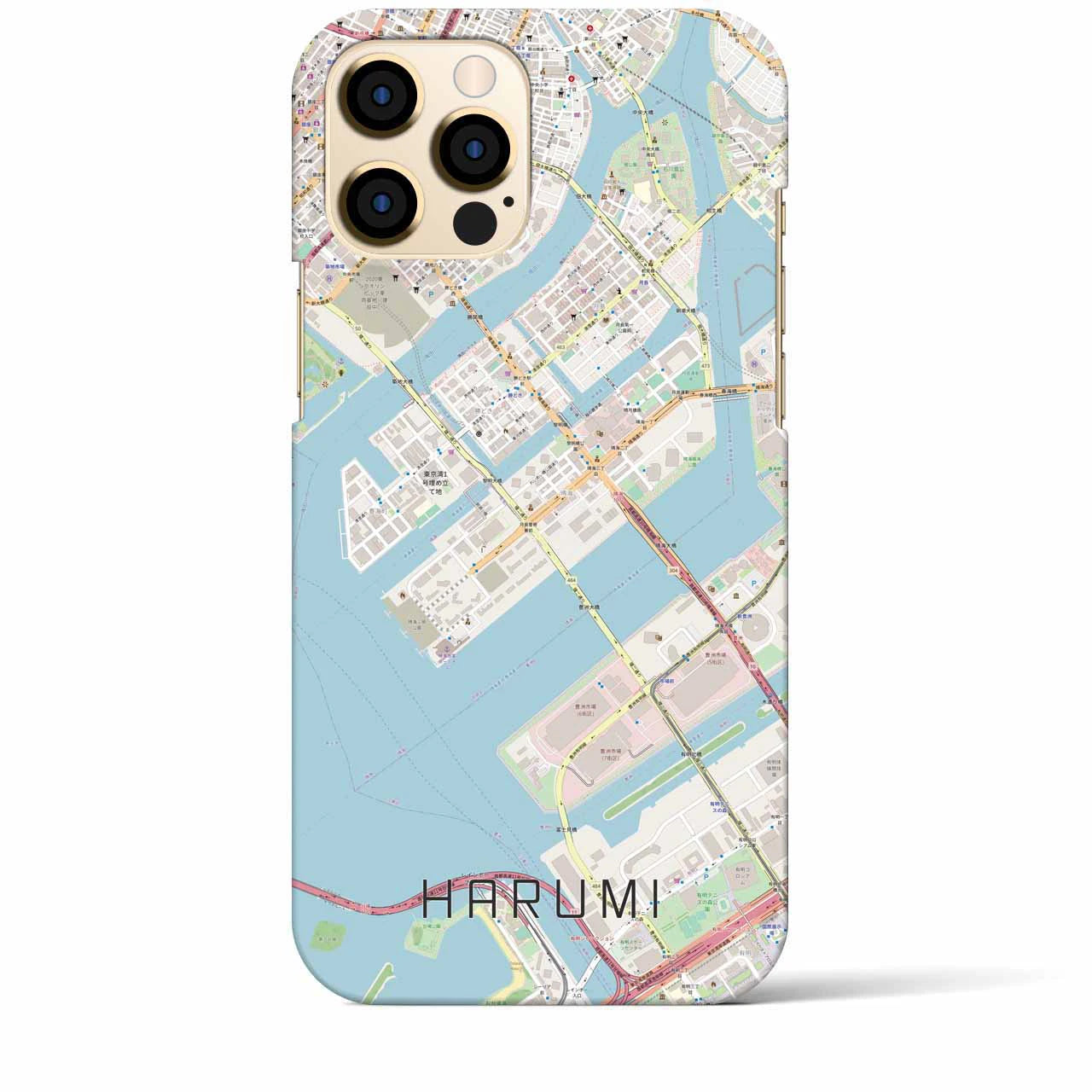 【晴海(東京都)】地図柄iPhoneケース(バックカバータイプ)