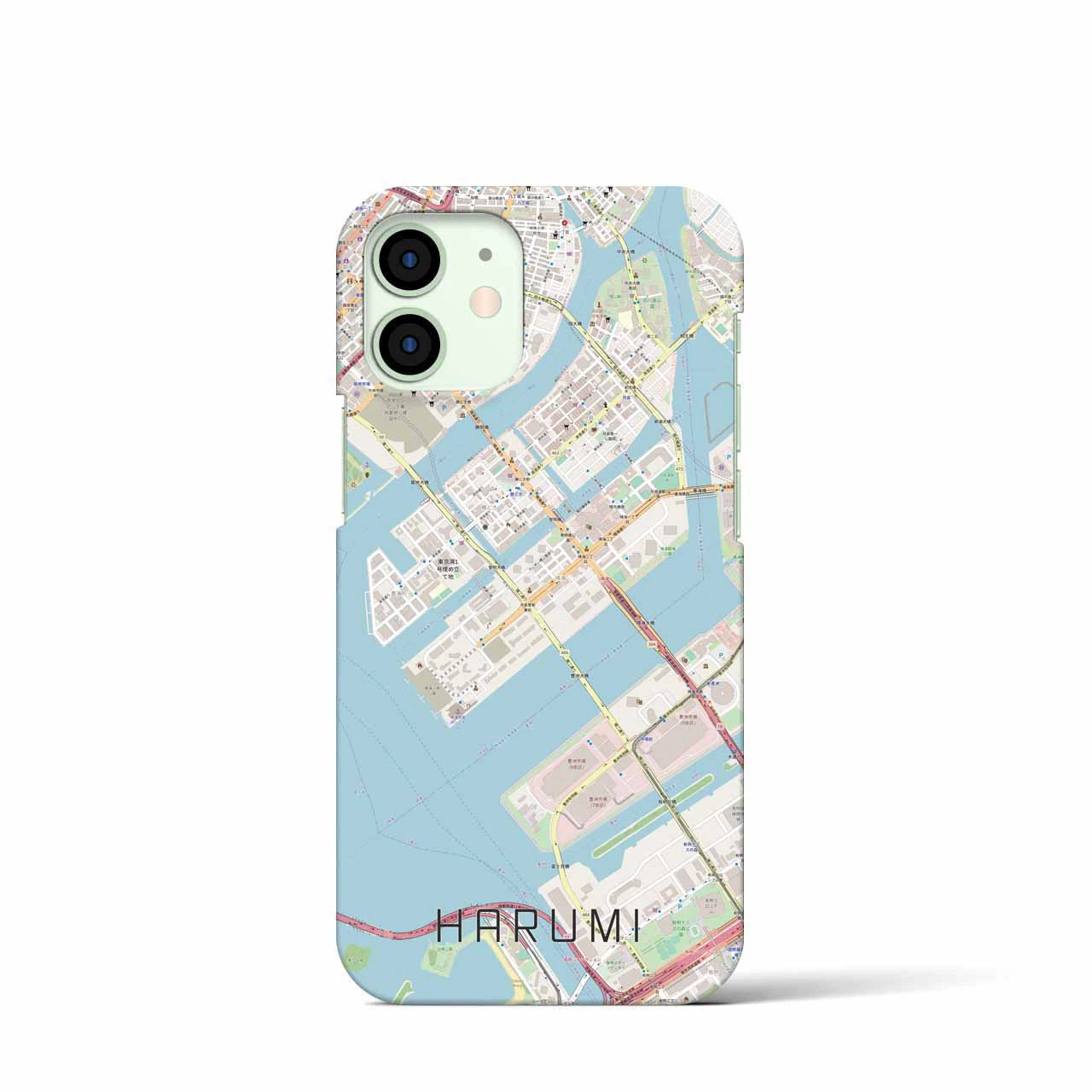 【晴海(東京都)】地図柄iPhoneケース(バックカバータイプ)