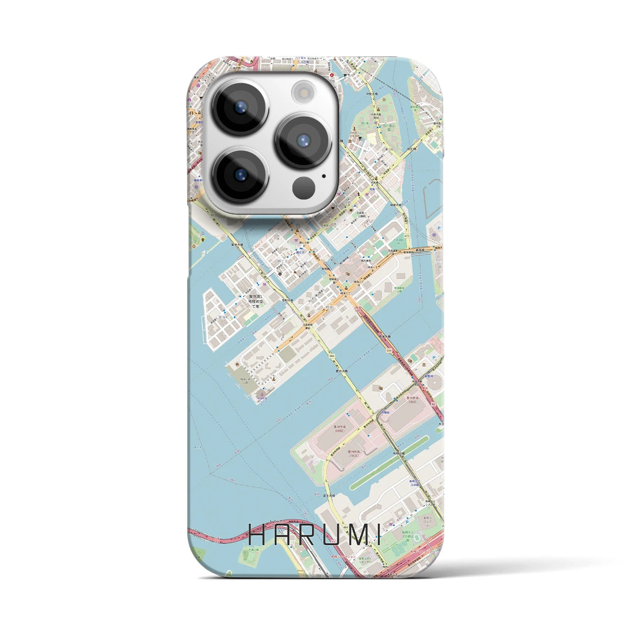 【晴海(東京都)】地図柄iPhoneケース(バックカバータイプ)