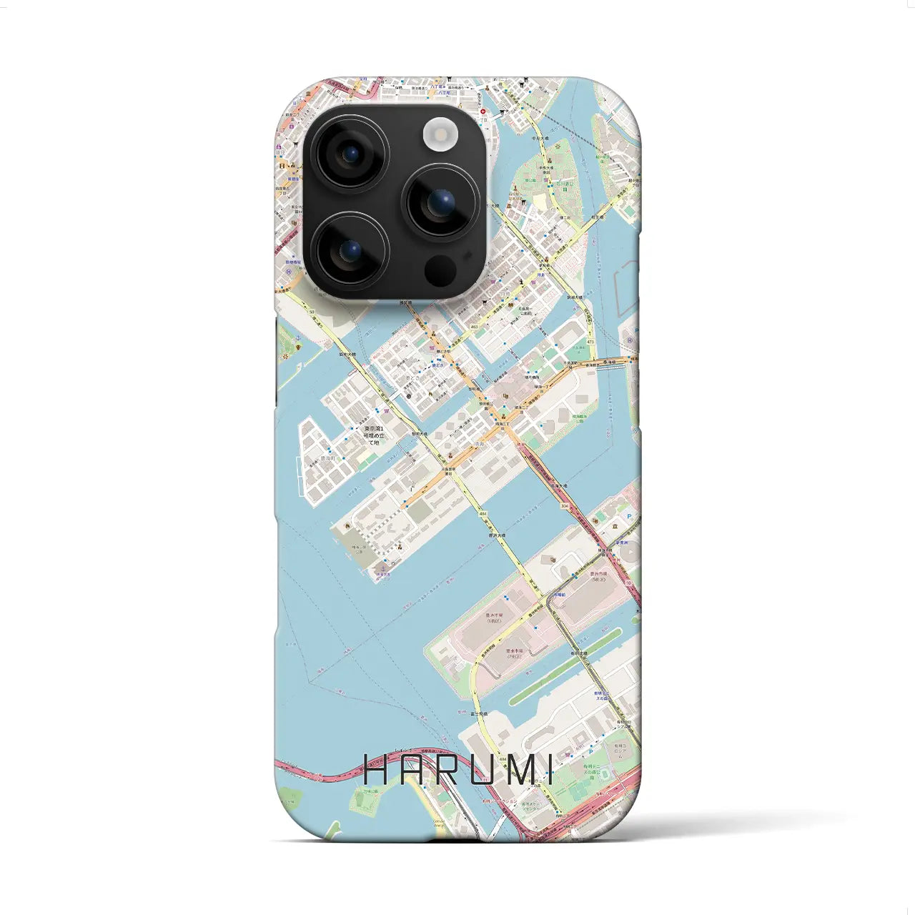 【晴海(東京都)】地図柄iPhoneケース(バックカバータイプ)