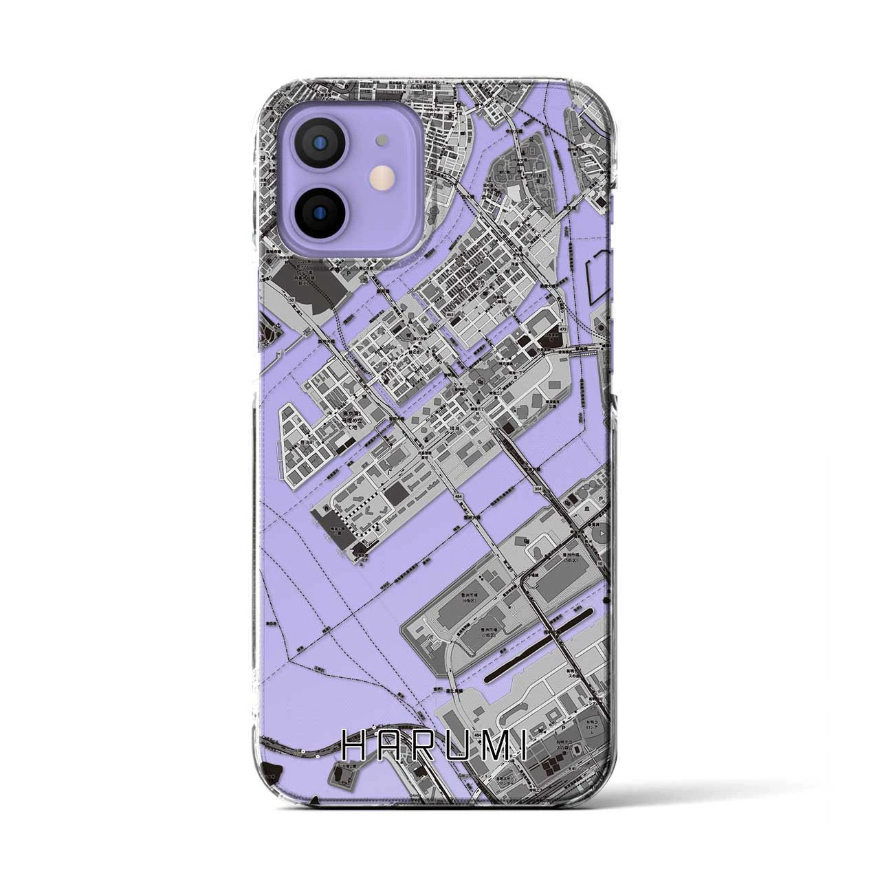 【晴海(東京都)】地図柄iPhoneケース(クリアタイプ)