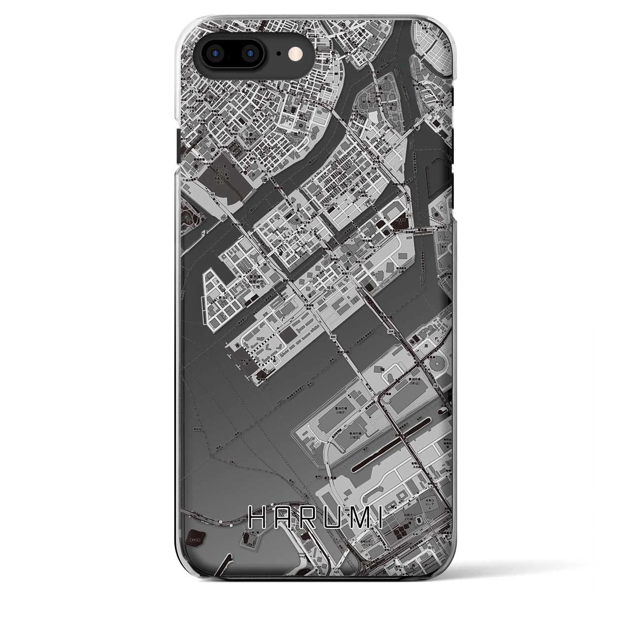 【晴海(東京都)】地図柄iPhoneケース(クリアタイプ)