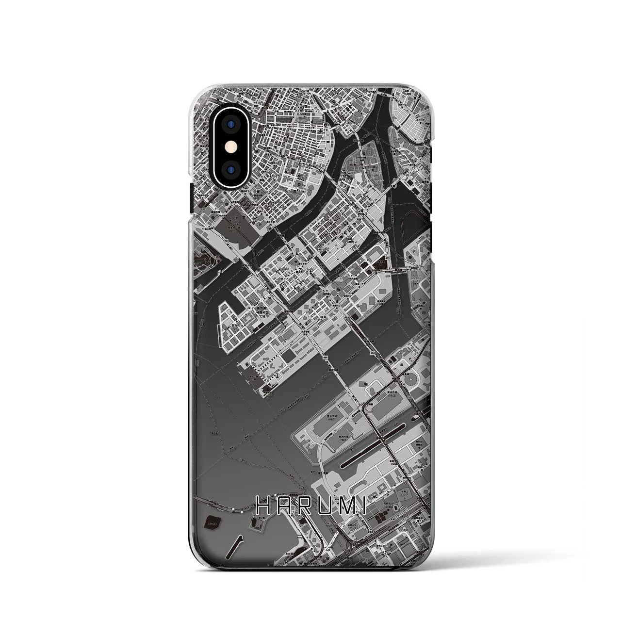 【晴海(東京都)】地図柄iPhoneケース(クリアタイプ)
