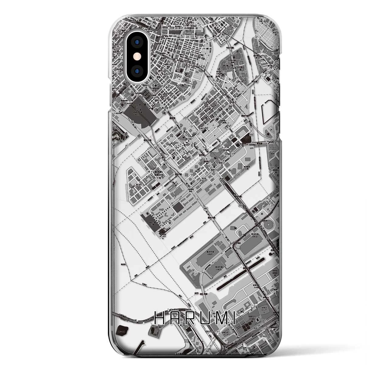 【晴海(東京都)】地図柄iPhoneケース(クリアタイプ)