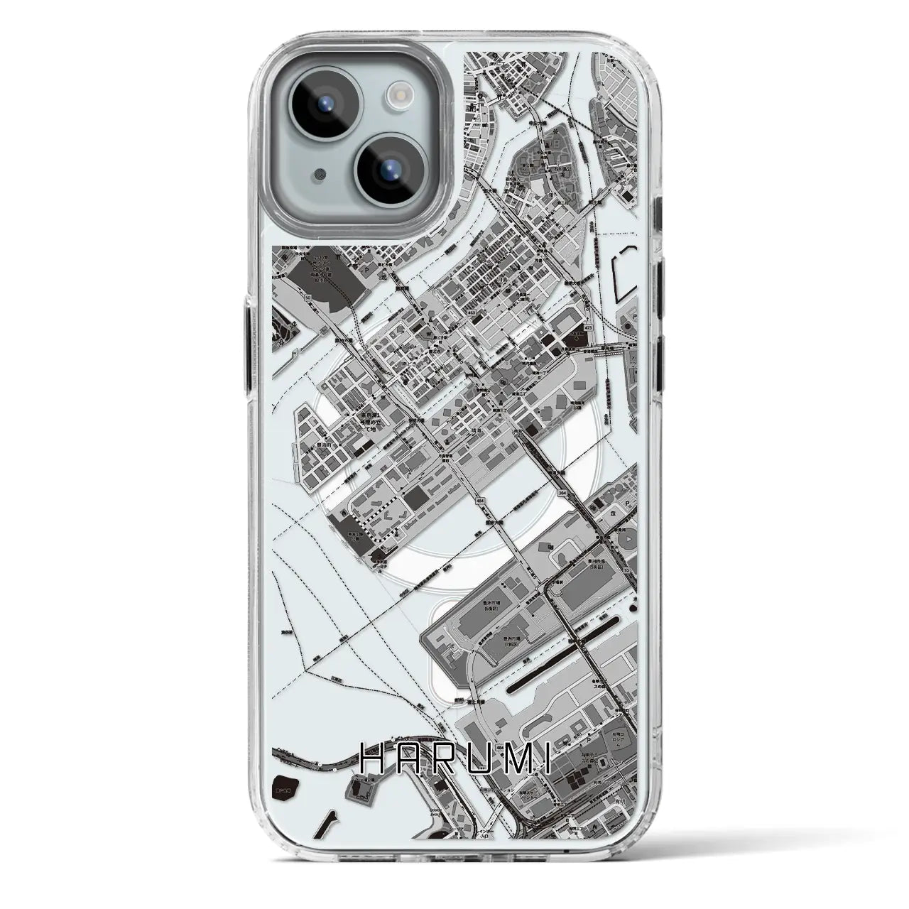 【晴海(東京都)】地図柄iPhoneケース(MagSafeタイプ)
