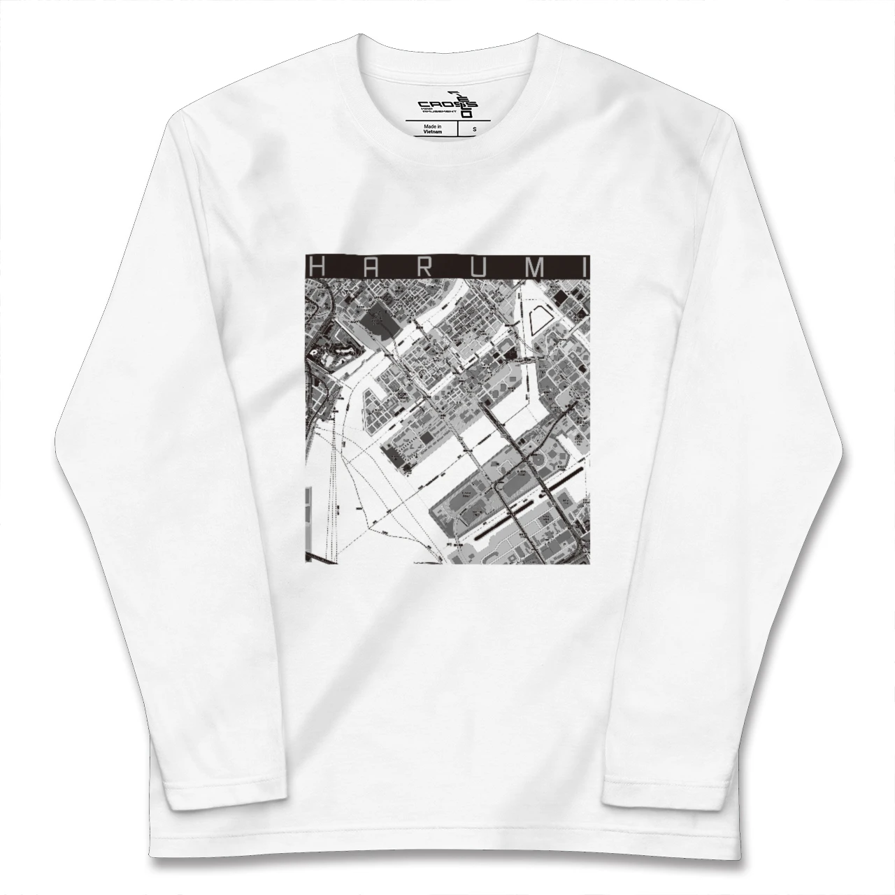 【晴海(東京都)】地図柄ロングスリーブTシャツ
