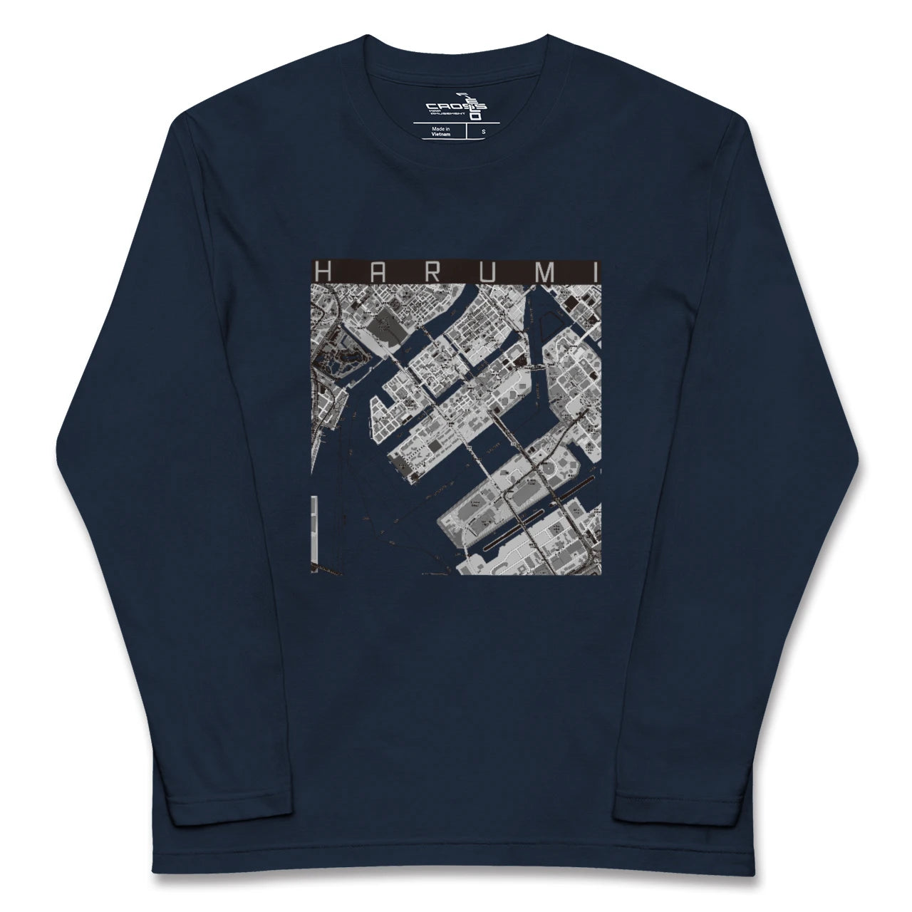 【晴海(東京都)】地図柄ロングスリーブTシャツ