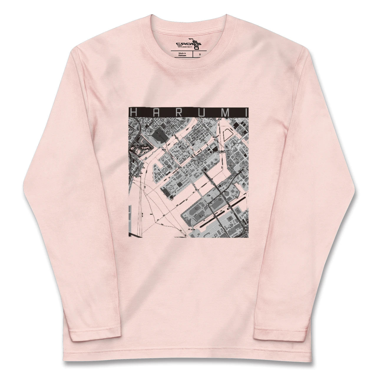【晴海(東京都)】地図柄ロングスリーブTシャツ