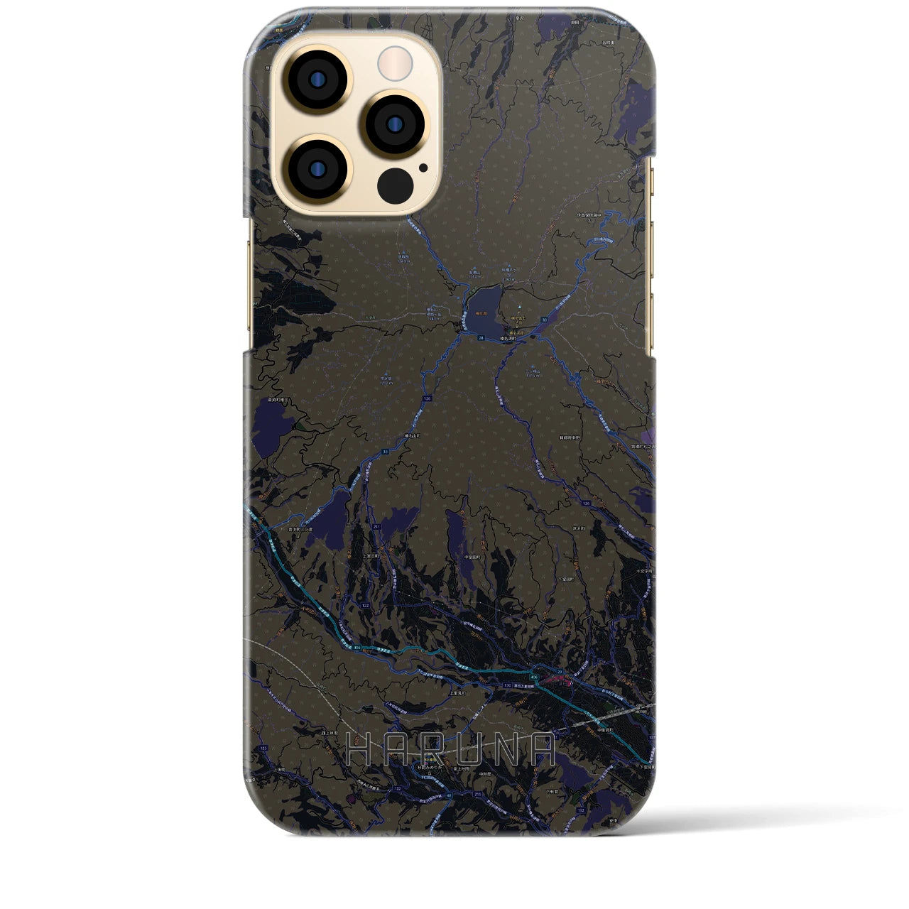 【榛名(群馬県)】地図柄iPhoneケース(バックカバータイプ)