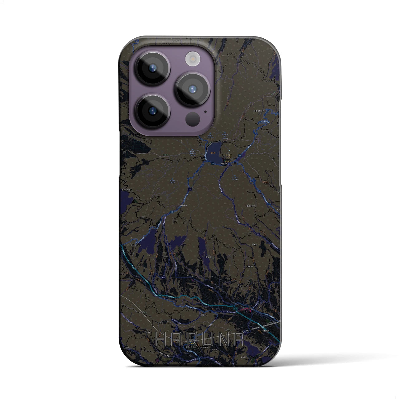 【榛名(群馬県)】地図柄iPhoneケース(バックカバータイプ)