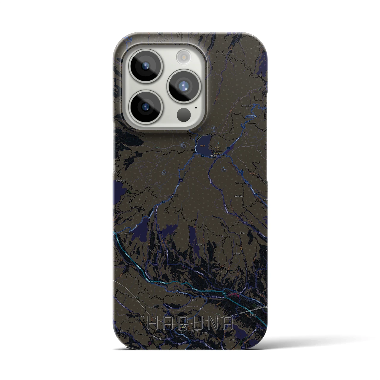 【榛名(群馬県)】地図柄iPhoneケース(バックカバータイプ)