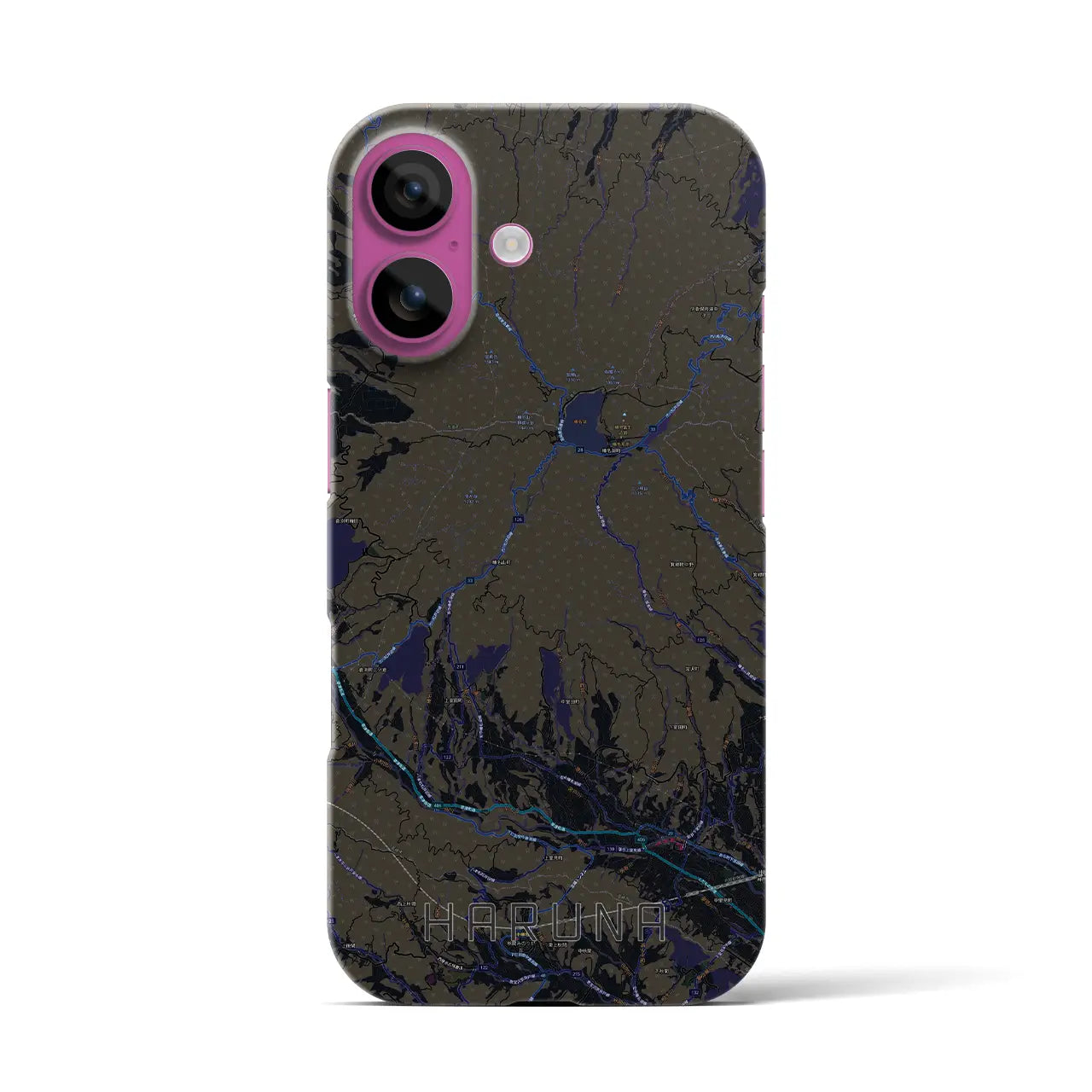 【榛名(群馬県)】地図柄iPhoneケース(バックカバータイプ)