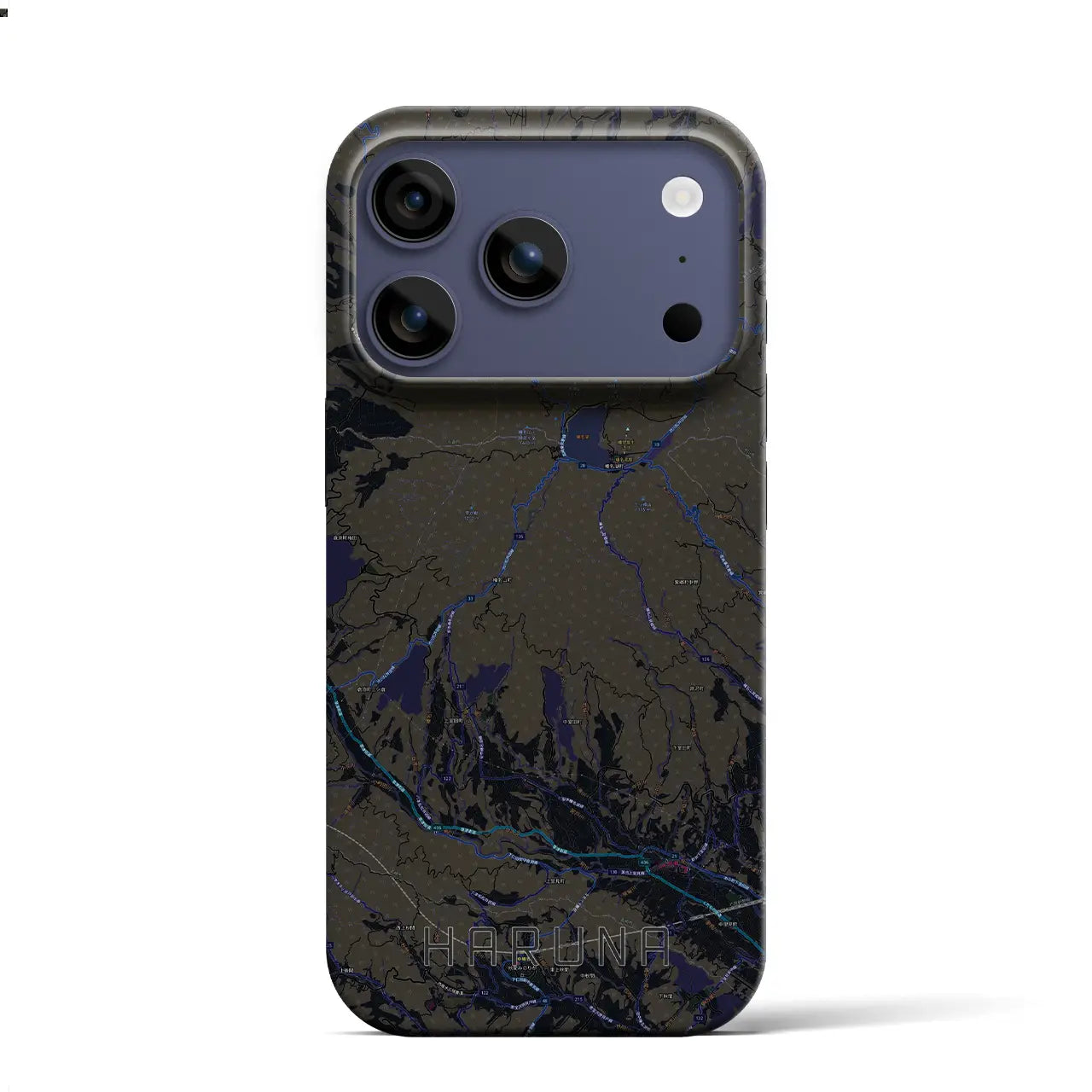 【榛名(群馬県)】地図柄iPhoneケース(バックカバータイプ)