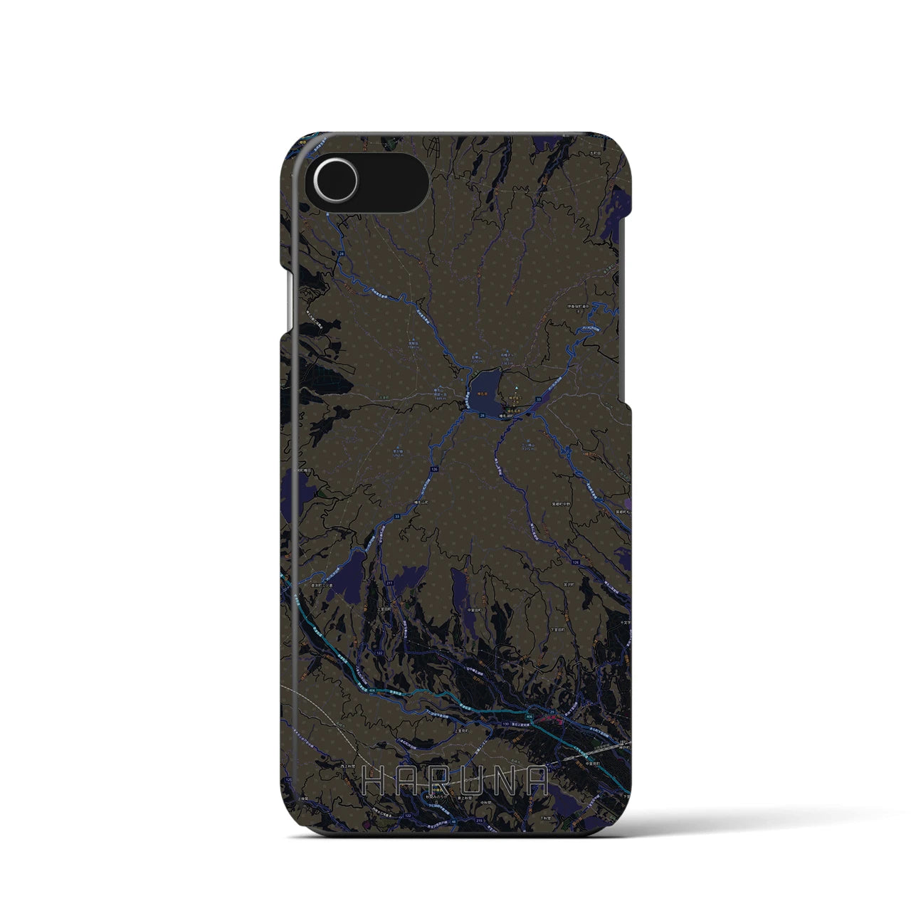 【榛名(群馬県)】地図柄iPhoneケース(バックカバータイプ)