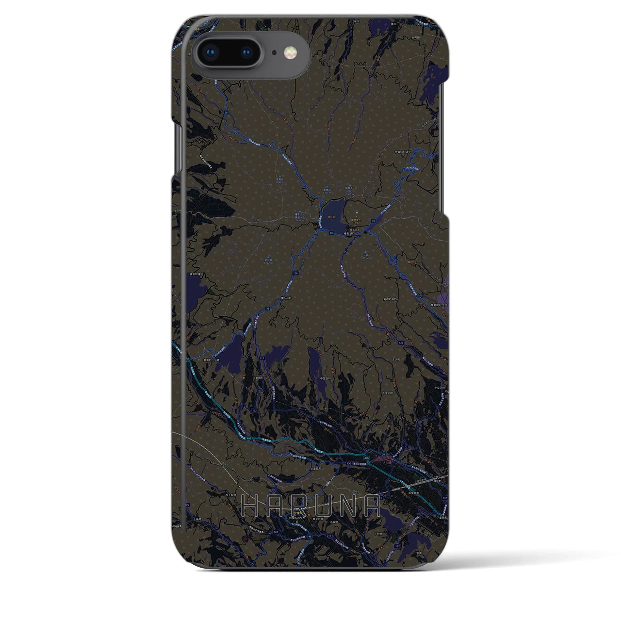 【榛名(群馬県)】地図柄iPhoneケース(バックカバータイプ)