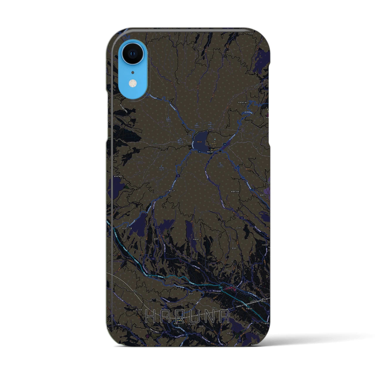 【榛名(群馬県)】地図柄iPhoneケース(バックカバータイプ)