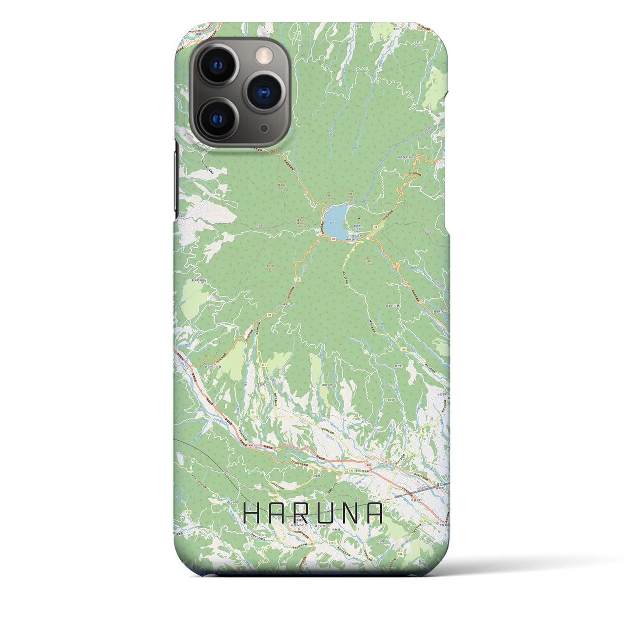【榛名(群馬県)】地図柄iPhoneケース(バックカバータイプ)