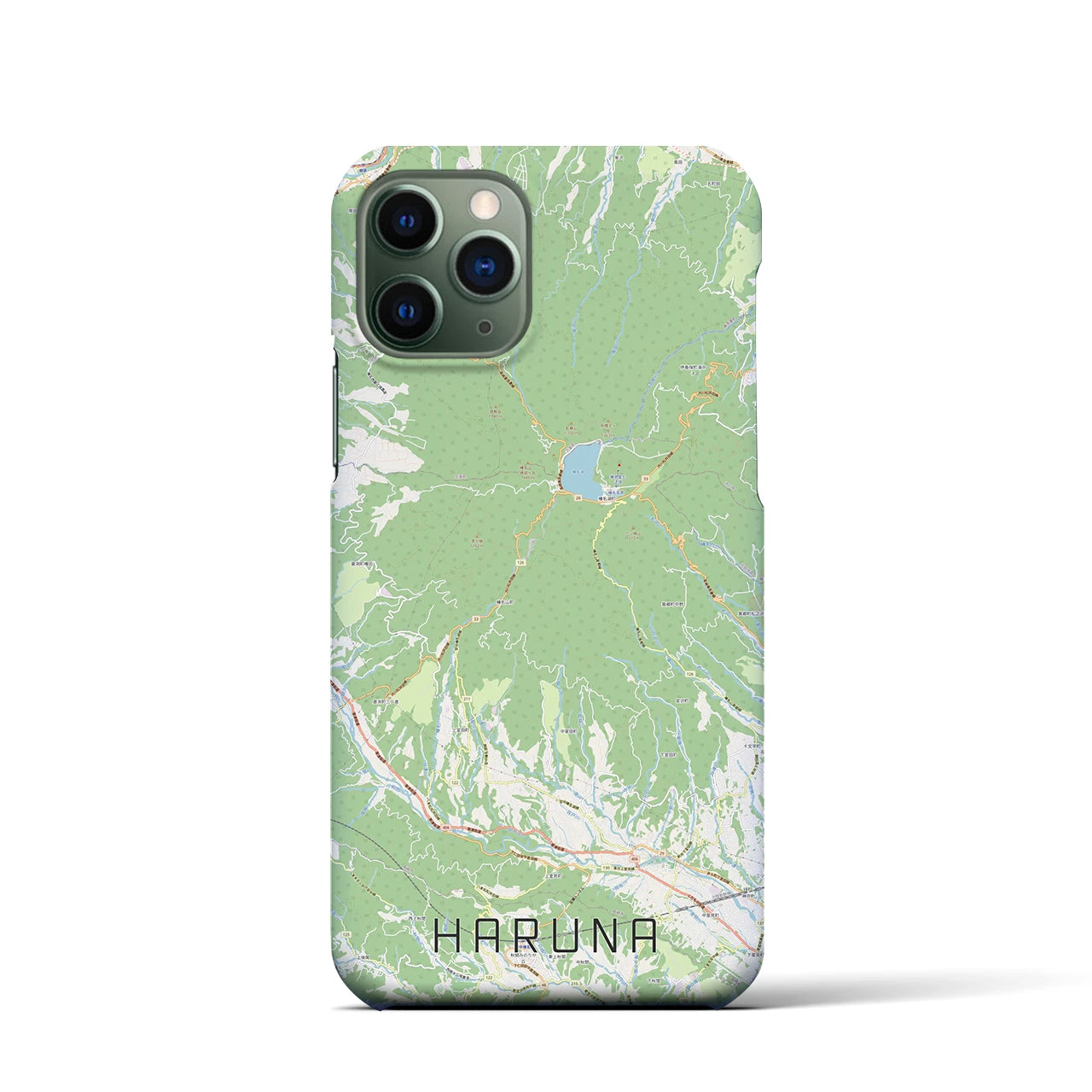 【榛名(群馬県)】地図柄iPhoneケース(バックカバータイプ)