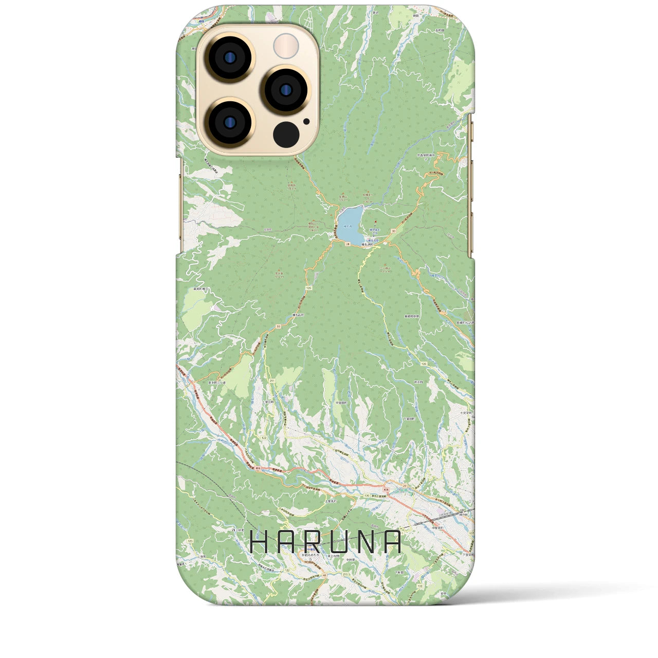 【榛名(群馬県)】地図柄iPhoneケース(バックカバータイプ)