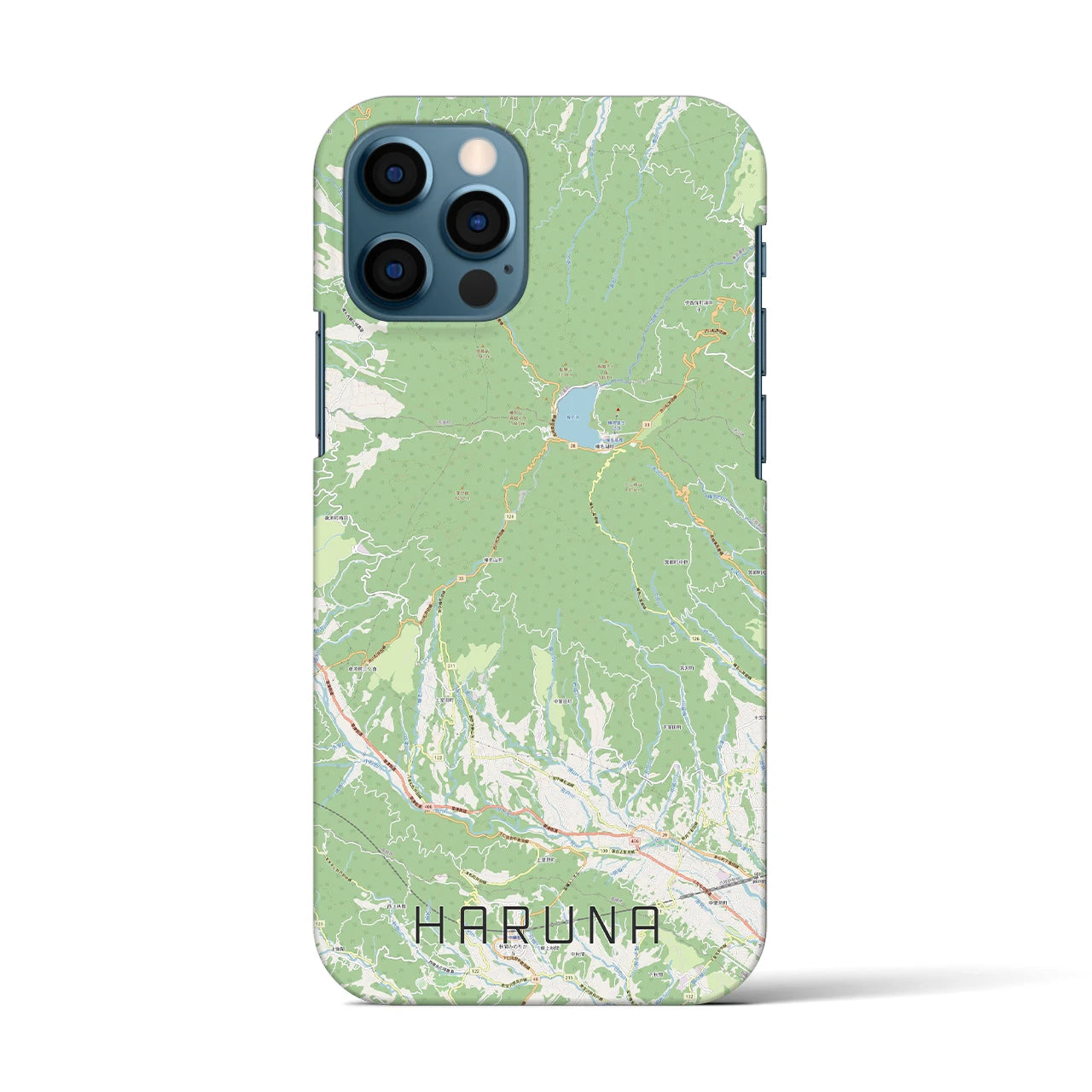 【榛名(群馬県)】地図柄iPhoneケース(バックカバータイプ)