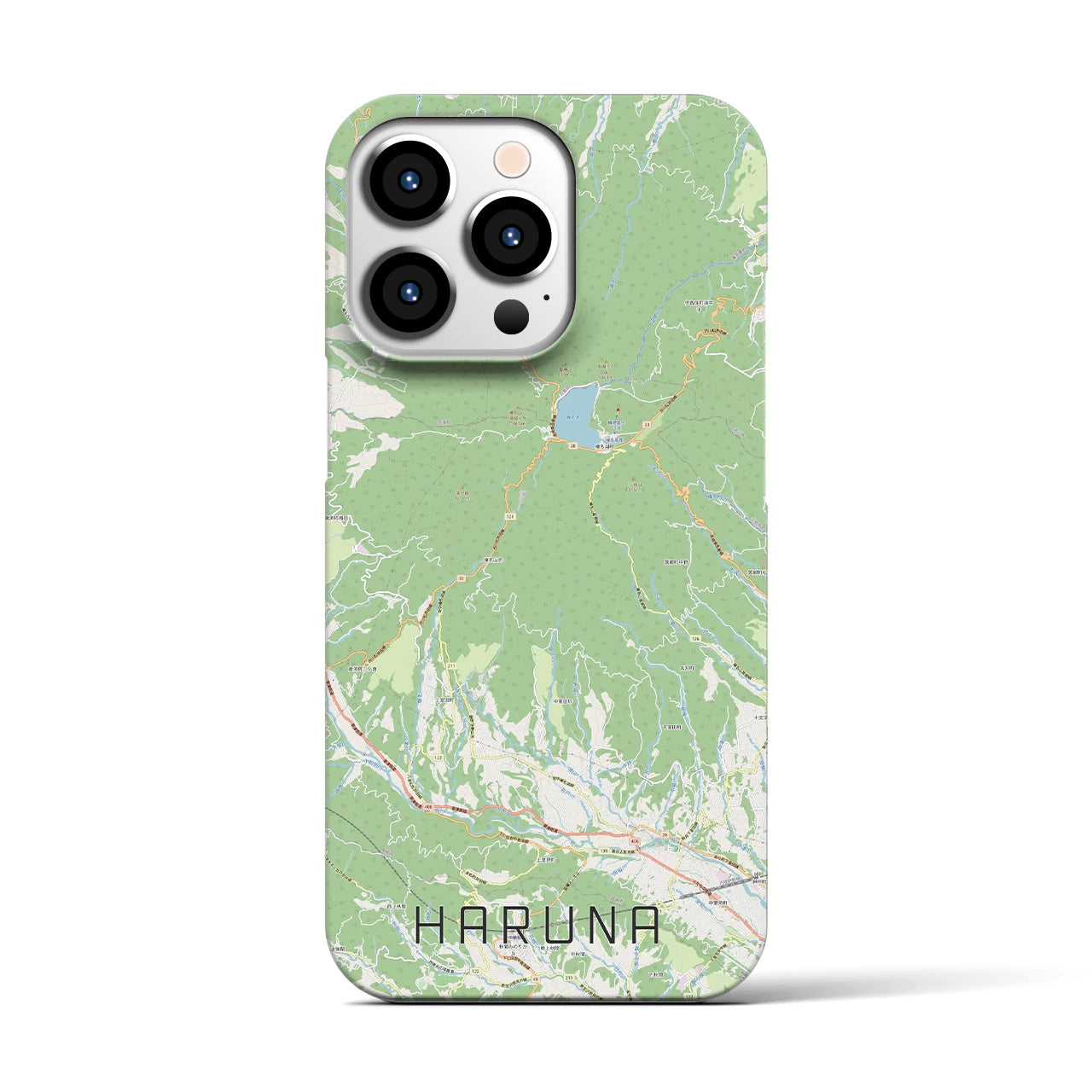 【榛名(群馬県)】地図柄iPhoneケース(バックカバータイプ)