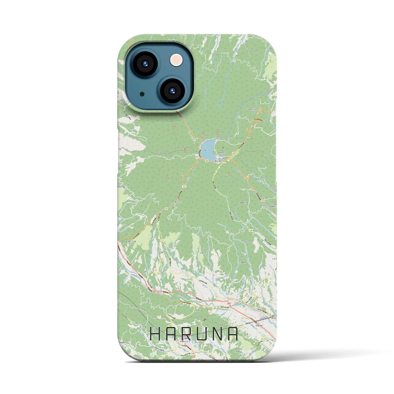 【榛名(群馬県)】地図柄iPhoneケース(バックカバータイプ)