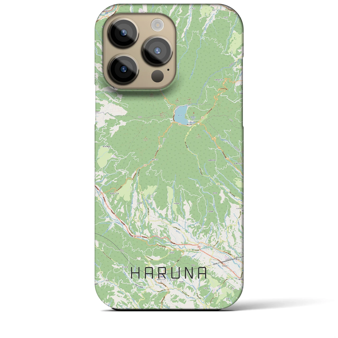 【榛名(群馬県)】地図柄iPhoneケース(バックカバータイプ)