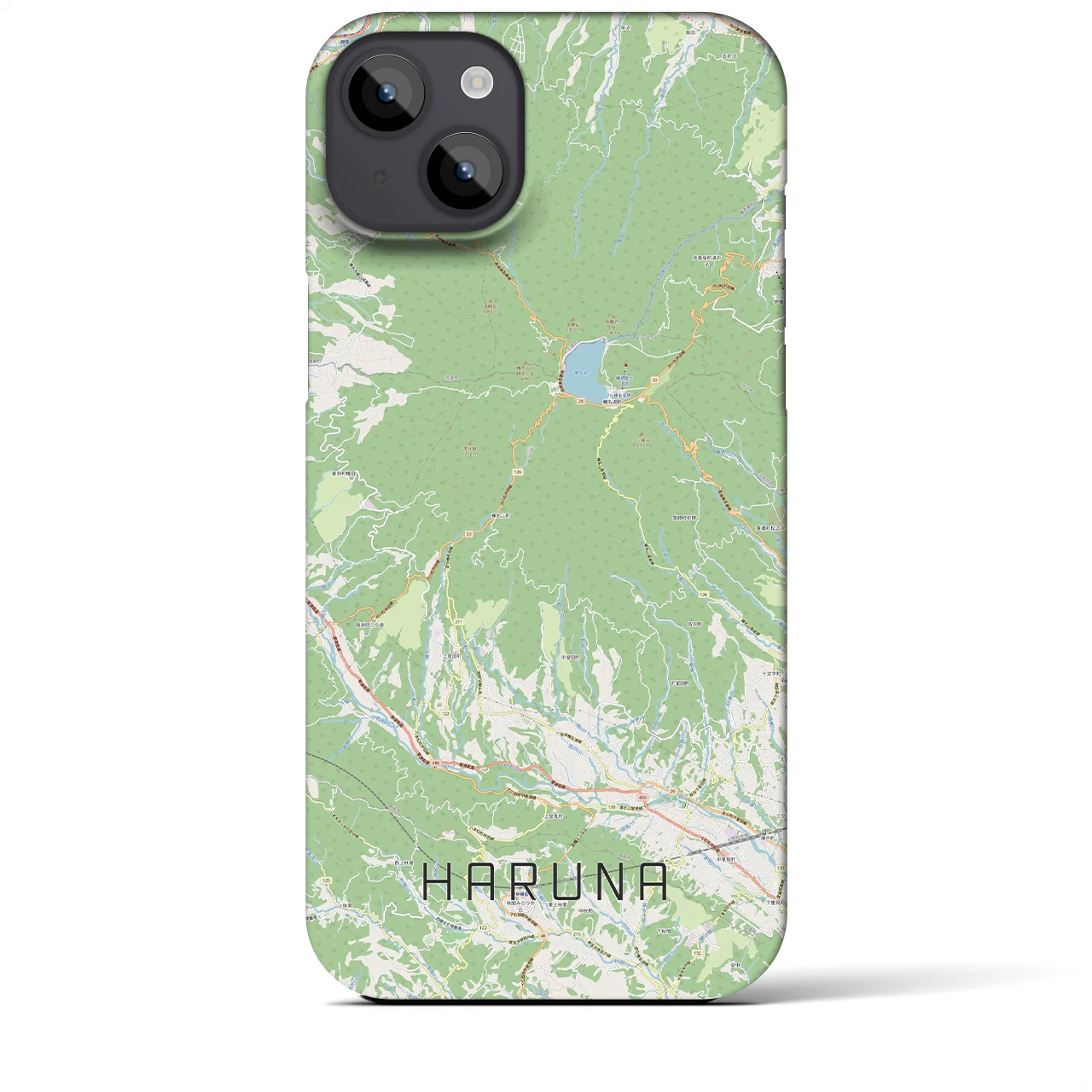 【榛名(群馬県)】地図柄iPhoneケース(バックカバータイプ)