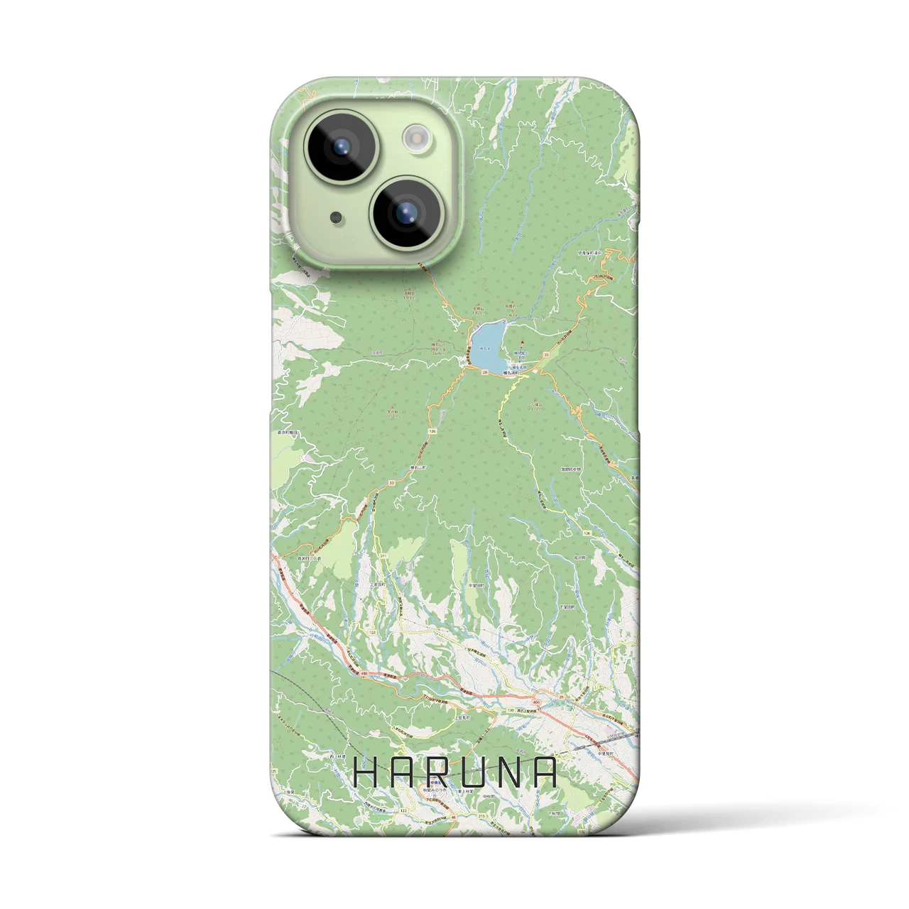 【榛名(群馬県)】地図柄iPhoneケース(バックカバータイプ)